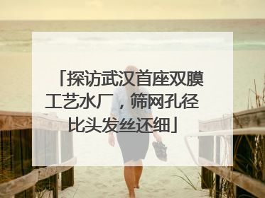 探访武汉首座双膜工艺水厂，筛网孔径比头发丝还细