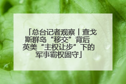 总台记者观察丨查戈斯群岛“移交”背后 英美“主权让步”下的军事霸权固守