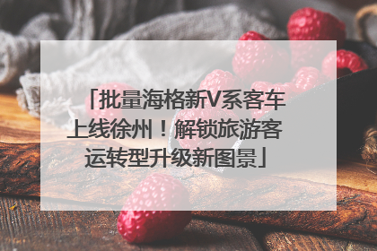 批量海格新V系客车上线徐州！解锁旅游客运转型升级新图景