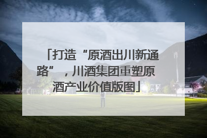 打造“原酒出川新通路”，川酒集团重塑原酒产业价值版图