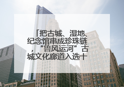 把古城、湿地、纪念馆串成珍珠链，“鲁风运河”古城文化廊道入选十大最美农村路
