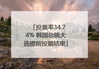 投票率34.74% 韩国总统大选提前投票结束