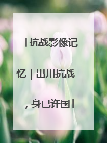 抗战影像记忆｜出川抗战，身已许国