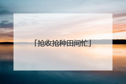 抢收抢种田间忙