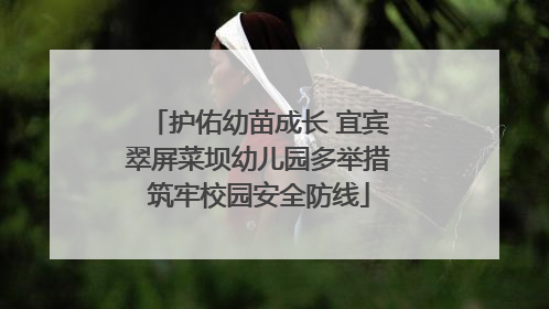护佑幼苗成长 宜宾翠屏菜坝幼儿园多举措筑牢校园安全防线