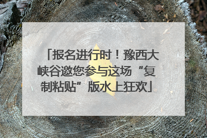 报名进行时！豫西大峡谷邀您参与这场“复制粘贴”版水上狂欢