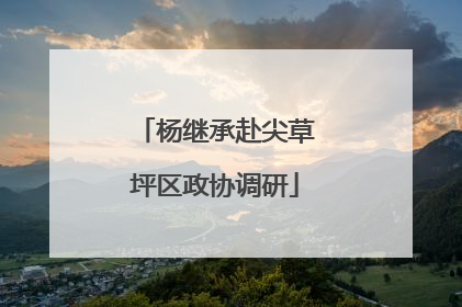 杨继承赴尖草坪区政协调研