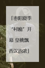 枣阳夏季“村晚”开幕 皇桃飘香汉韵浓