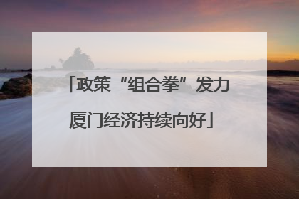 政策“组合拳”发力 厦门经济持续向好