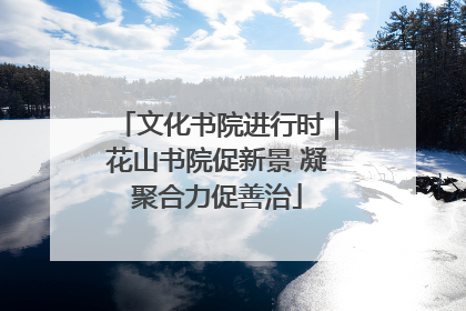 文化书院进行时｜花山书院促新景 凝聚合力促善治