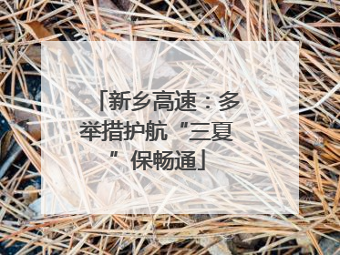 新乡高速：多举措护航“三夏”保畅通