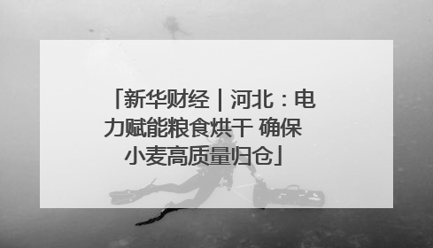 新华财经｜河北：电力赋能粮食烘干 确保小麦高质量归仓