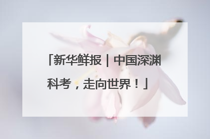 新华鲜报｜中国深渊科考，走向世界！