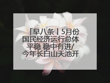 早八条丨5月份国民经济运行总体平稳 稳中有进/今年长白山天池开冰首现“文武双全”奇观