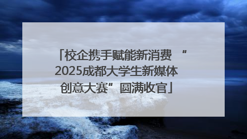 校企携手赋能新消费 “2025成都大学生新媒体创意大赛”圆满收官
