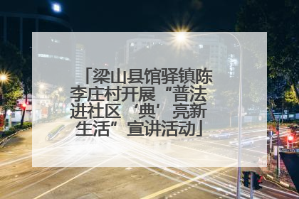 梁山县馆驿镇陈李庄村开展“普法进社区‘典’亮新生活”宣讲活动