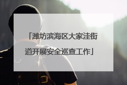 潍坊滨海区大家洼街道开展安全巡查工作