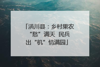 潢川县：乡村果农“愁”满天  民兵出“机”情满园