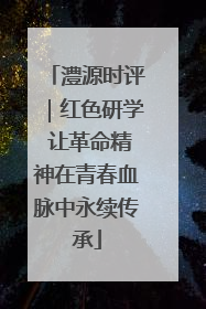 澧源时评｜红色研学 让革命精神在青春血脉中永续传承