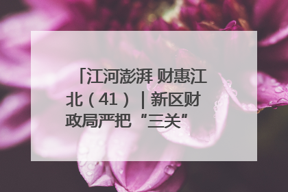 江河澎湃 财惠江北（41）｜新区财政局严把“三关” 绘就“良田美景”