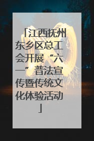 江西抚州东乡区总工会开展“六一”普法宣传暨传统文化体验活动