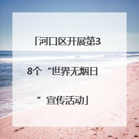 河口区开展第38个“世界无烟日”宣传活动