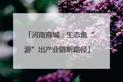 河南商城：生态鱼“游”出产业链新路径