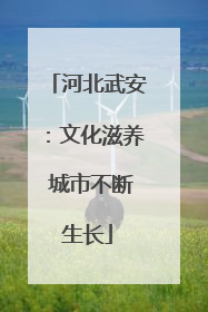 河北武安:文化滋养 城市不断生长