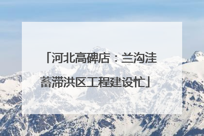 河北高碑店：兰沟洼蓄滞洪区工程建设忙