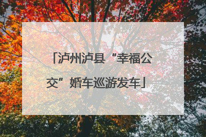 泸州泸县“幸福公交”婚车巡游发车