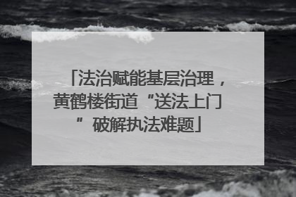 法治赋能基层治理，黄鹤楼街道“送法上门”破解执法难题