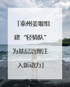 泰州姜堰组建“轻骑队”为基层治理注入新动力