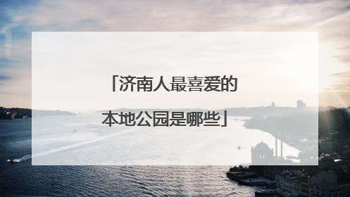 济南人最喜爱的本地公园是哪些