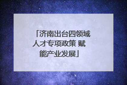 济南出台四领域人才专项政策 赋能产业发展