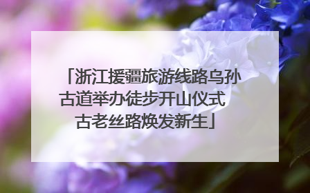 浙江援疆旅游线路乌孙古道举办徒步开山仪式 古老丝路焕发新生