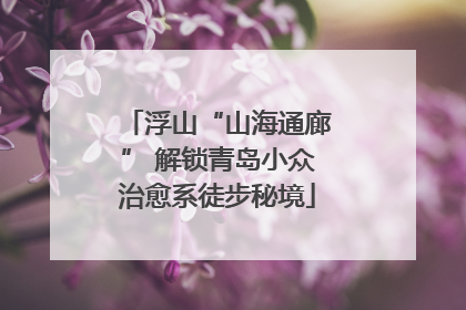 浮山“山海通廊” 解锁青岛小众治愈系徒步秘境