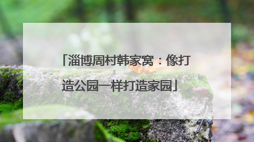 淄博周村韩家窝：像打造公园一样打造家园