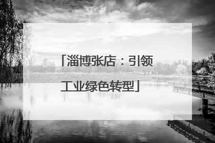 淄博张店：引领工业绿色转型