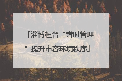淄博桓台“错时管理”提升市容环境秩序