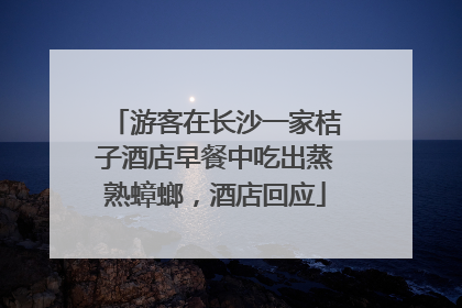 游客在长沙一家桔子酒店早餐中吃出蒸熟蟑螂，酒店回应