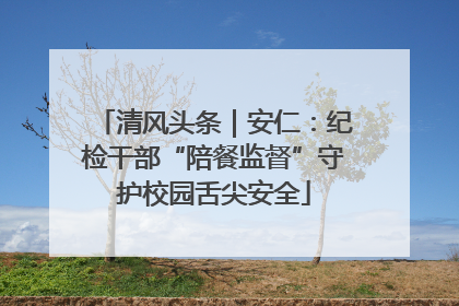 清风头条｜安仁：纪检干部“陪餐监督”守护校园舌尖安全