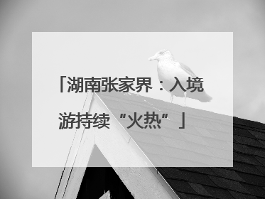 湖南张家界：入境游持续“火热”