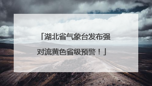 湖北省气象台发布强对流黄色省级预警！
