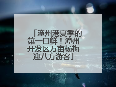 漳州港夏季的第一口鲜！漳州开发区万亩杨梅迎八方游客