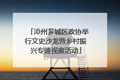 漳州芗城区政协举行文史沙龙暨乡村振兴专题视察活动