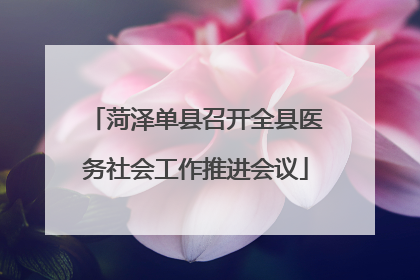 菏泽单县召开全县医务社会工作推进会议
