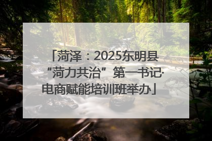 菏泽：2025东明县“菏力共治”第一书记·电商赋能培训班举办