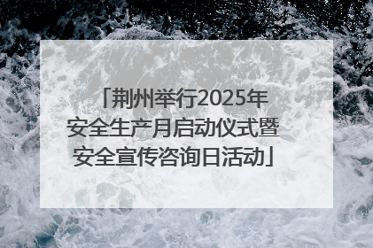 荆州举行2025年安全生产月启动仪式暨安全宣传咨询日活动