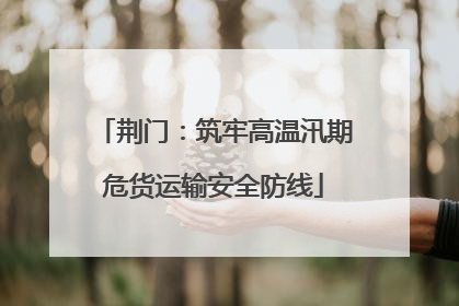 荆门：筑牢高温汛期危货运输安全防线