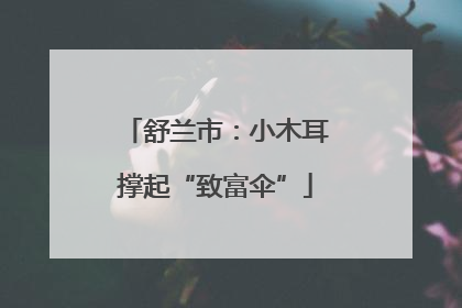 舒兰市：小木耳撑起“致富伞”